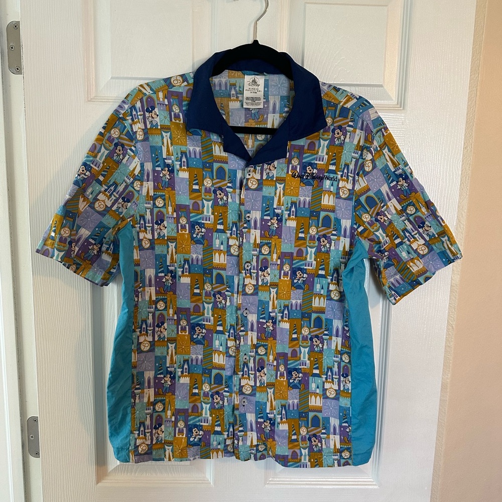 Walt Disney World 50th Anniversary Button-Down Shirt MICKEY MOUSE
